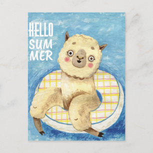 Sommar Llama-vykort Vykort