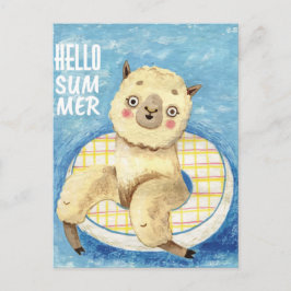 Sommar Llama-vykort Vykort