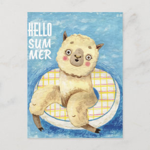 Sommar Llama-vykort Vykort