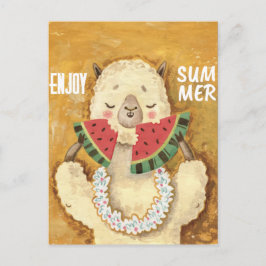 Sommar Llama-vykort Vykort