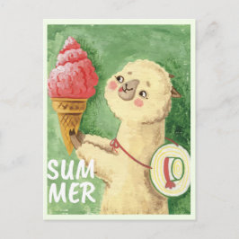Sommar Llama-vykort Vykort