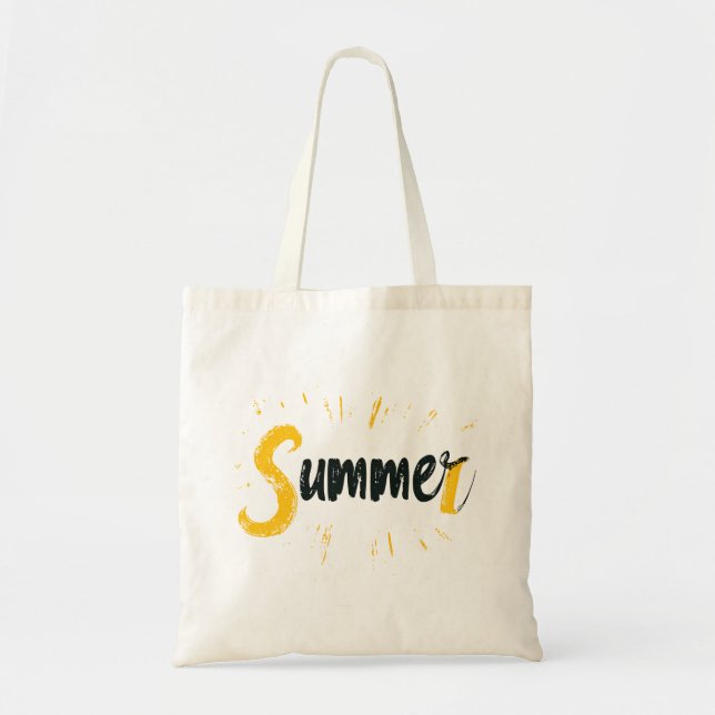 Sommar-Logotypen - Sommartextdesign Tygkasse (Framsidan)