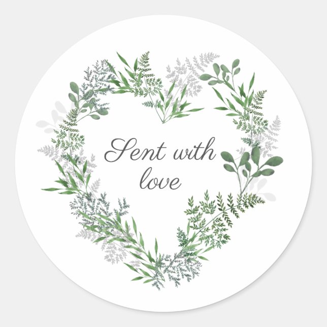 Sommar löv-dekal runt klistermärke (Framsida)