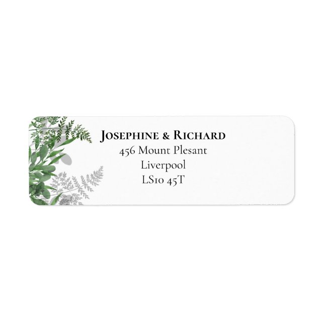 Sommar-löv-Returadress Lable Returadress Etikett (Framsidan)