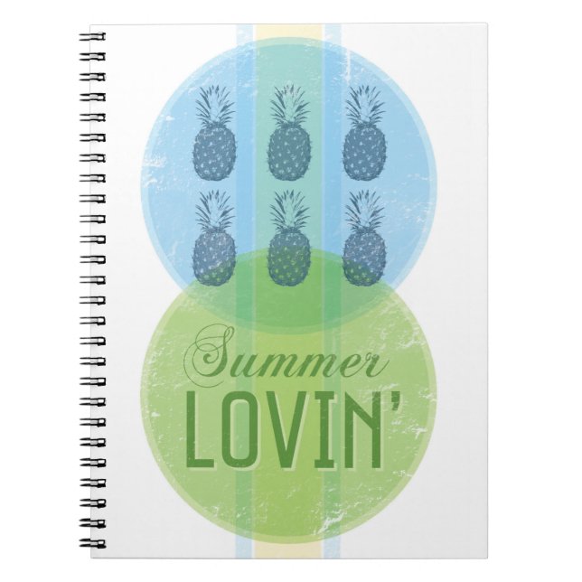 Sommar Lovin'Retro Notebook Anteckningsbok Med Spiral (Framsidan)