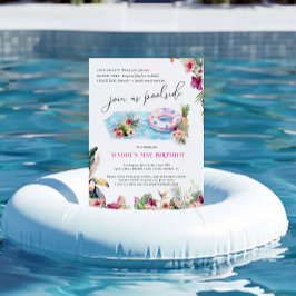 Sommar Luau | Tropisk Poolparty Födelsedagsfest Inbjudningar