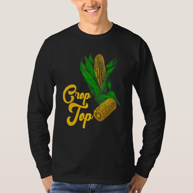 Sommar Majs Gröda Toppbonde Odlar Majs T Shirt (Framsida)