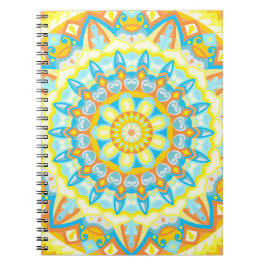 Sommar Mandala Boho Solsken Geometriskt Mönster Anteckningsbok