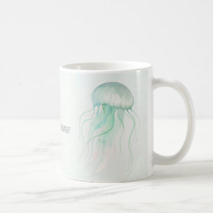 Sommar Maneter Vattenfärg Ocean Design Kaffemugg