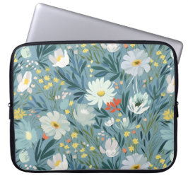 Sommar Meadow of Wildblommor Laptop Fodral