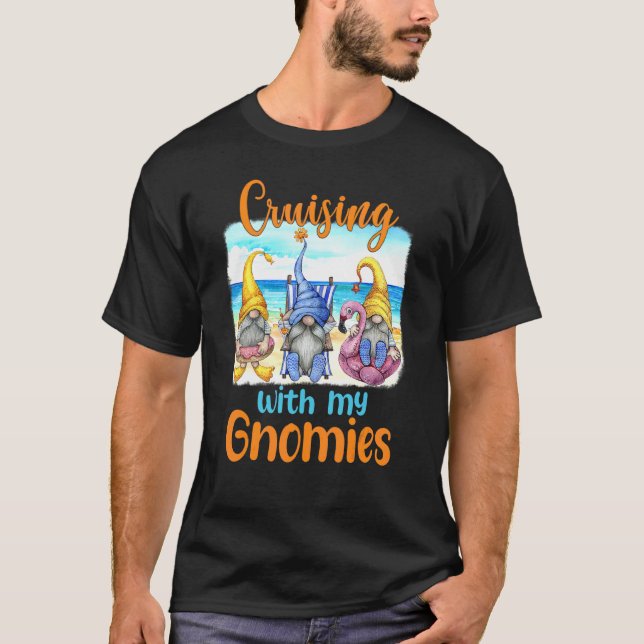 Sommar med min Gnomies Vacation Cruise Frakt Cute  T Shirt (Framsida)