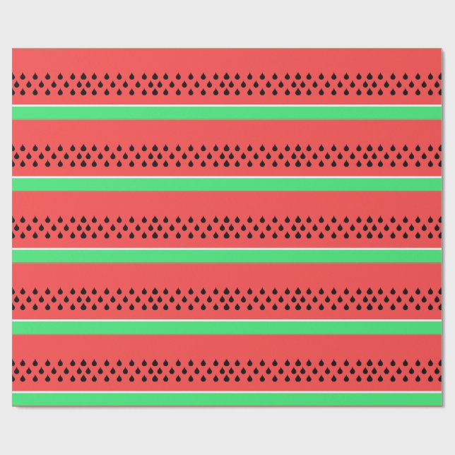 Sommar med vattenmelonfrukt presentpapper (Platt)