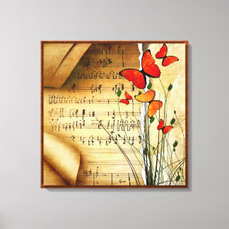 Sommar Melody Wrapped Canvas Skriv ut