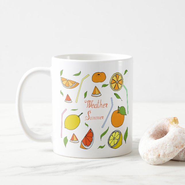 Sommar Minimalist Söt  Färsk frukt kaffemugg (Med munk)