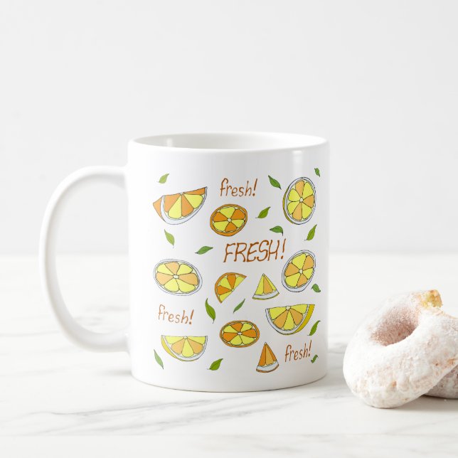 Sommar minimalistisk söt  Frukt är färsk Kaffemugg (Med munk)