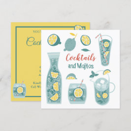 Sommar Mojito Cocktail Party-inbjudan
