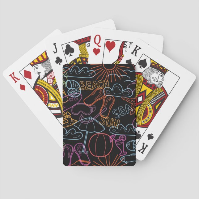 Sommar mönster casinokort (Baksidan)