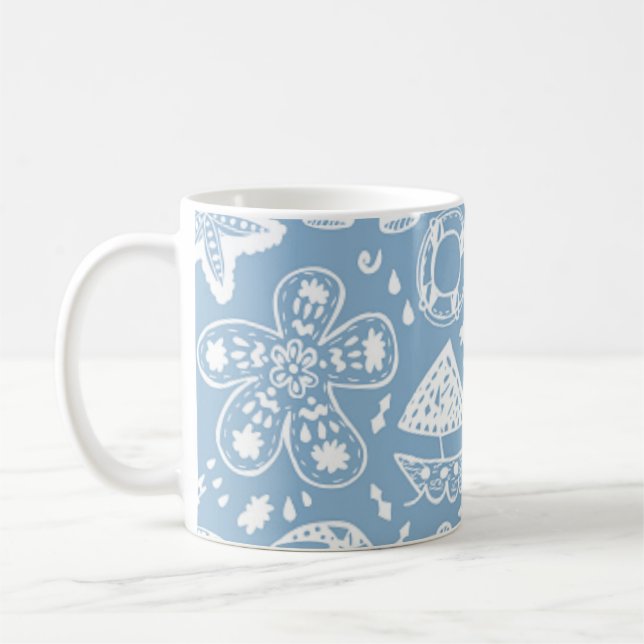 Sommar mönster kaffemugg (Vänster)
