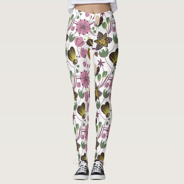 Sommar Mönster Leggings (Framsida)
