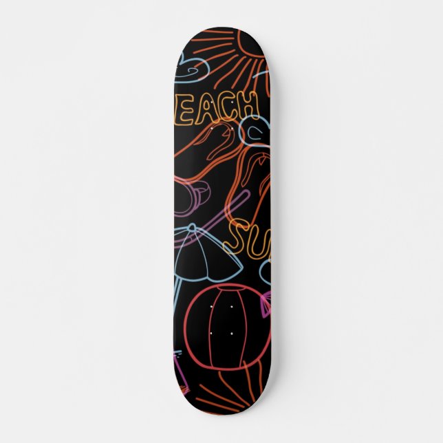 Sommar mönster mini skateboard bräda 18,5 cm (Framsida)