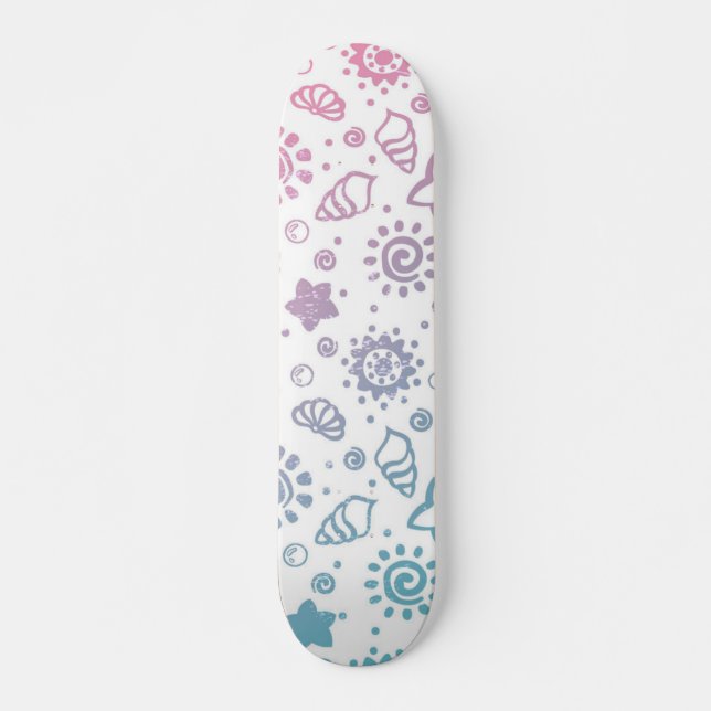 Sommar mönster mini skateboard bräda 18,5 cm (Framsida)