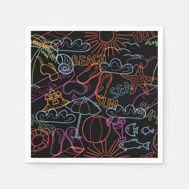 Sommar mönster pappersservett (Framsidan)