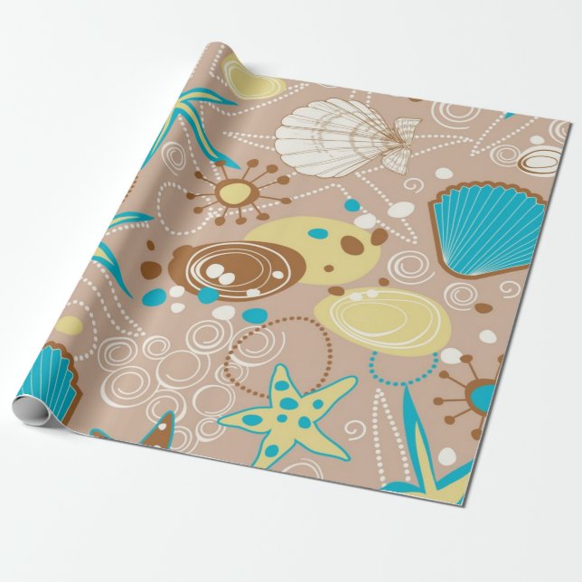 Sommar mönster presentpapper (Utrullad)