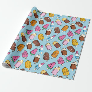 Sommar Mönster Wrapping Papper Presentpapper