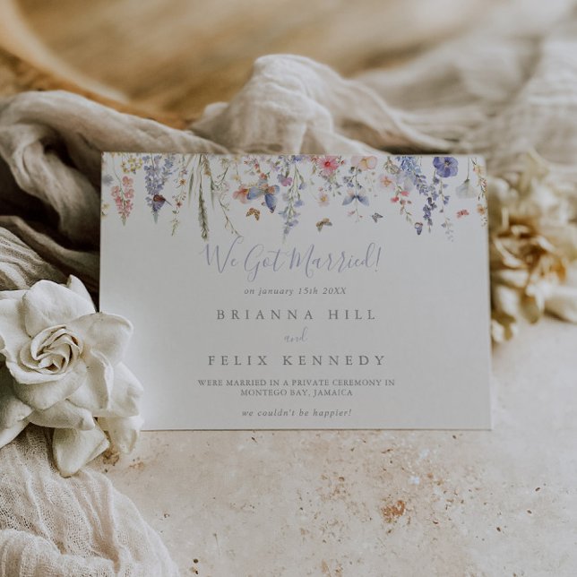 Sommar Multifärgad WildblomElopement Meddelande (Skapare uppladdad)