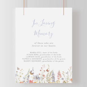 Sommar-Multifärgaden Wildblomma i Loving Memory Si Poster
