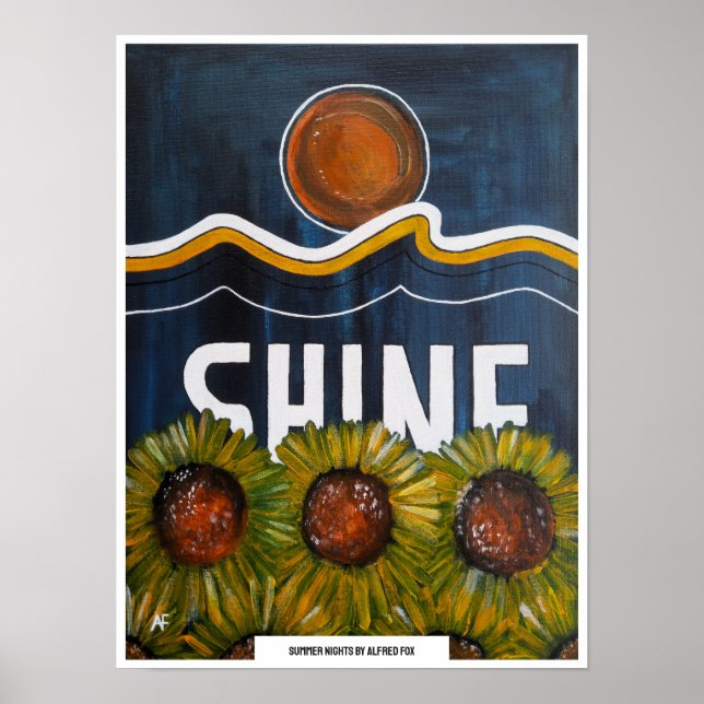 Sommar Nätter Målning av Alfred Fox Poster (Framsidan)