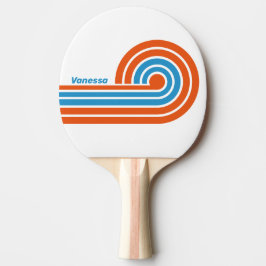 Sommar Nostalgisk Lockiga Ränder med Namn Pingisracket