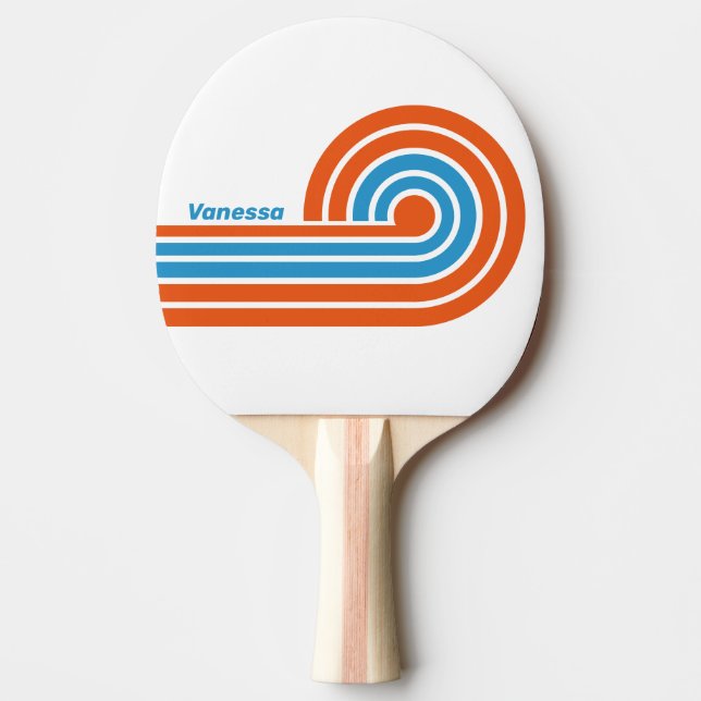 Sommar Nostalgisk Lockiga Ränder med Namn Pingisracket (Framsidan)