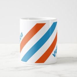 Sommar Nostalgiska Ränder med Namn Jumbo Mugg