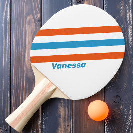 Sommar Nostalgiska Ränder med Namn Pingisracket