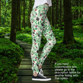 Sommar - Nyckelpigor, Fjärilar Blad - INGEN TEXT Leggings