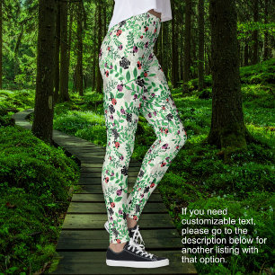 Sommar - Nyckelpigor, Fjärilar Blad - INGEN TEXT Leggings