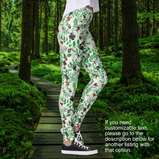 Sommar - Nyckelpigor, Fjärilar Blad - INGEN TEXT Leggings