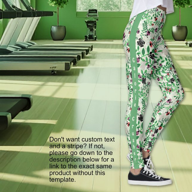 Sommar - Nyckelpigor, Fjärilar Blad-Text Alternati Leggings (Summer - Lady Bugs, Butterflies Leaves-Text Option Leggings)