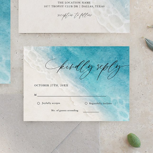 Sommar Ocean Beach Wedding OSA kort (Skapare uppladdad)