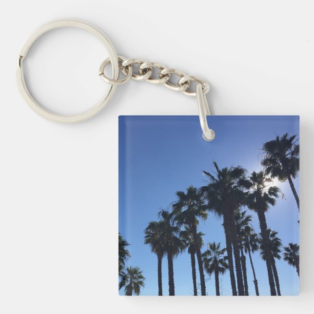 Sommar Ocean Palms Blå Färg Fotografi (Framsidan)
