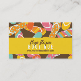 Sommar och roligt färgrikt strandflinflip visitkort