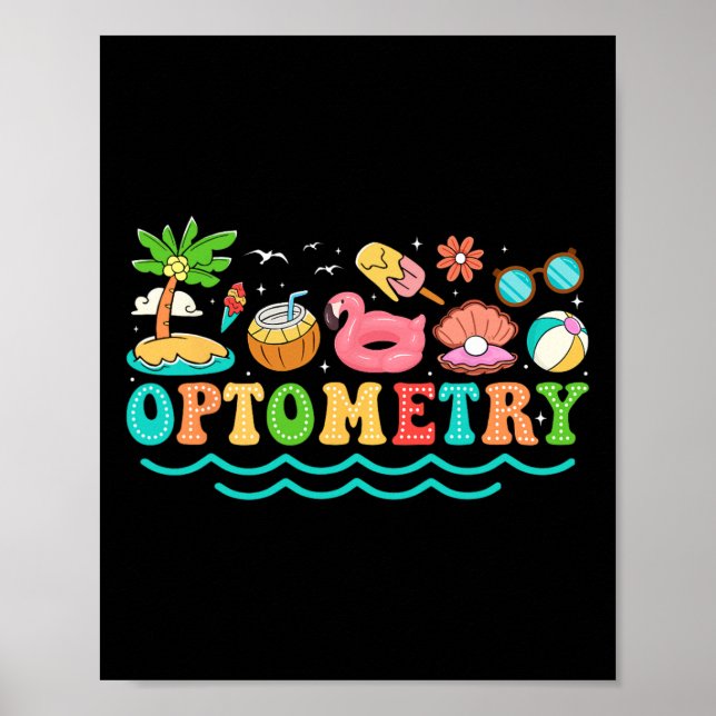 Sommar Optiker Semester Kul Optometri Älskare Ap Poster (Framsidan)