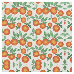 Sommar-Orangar Citrus Watercolor Fruit Mönster Tyg