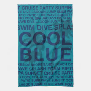 Sommar Ord Poolside och Handflatan Träd Towels Kökshandduk