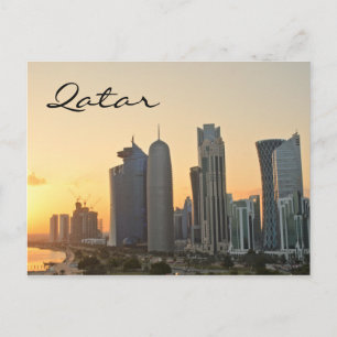 Sommar över Doha, kvatartextvykort Vykort