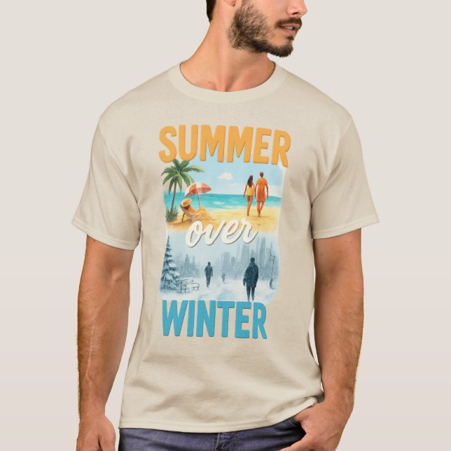 Sommar över vintern t shirt (Framsida)