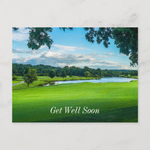 Sommar på golfbanan vykort