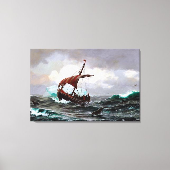 Sommar på Grönlands Kusten-cirkus 1000 Canvastryck (Framsida)