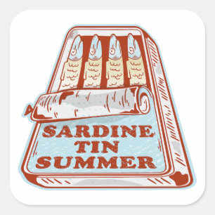 Sommar på Sardinien Fyrkantigt Klistermärke